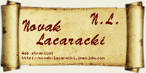 Novak Laćarački vizit kartica